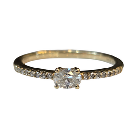 (Z) 10K .50CT VS1 E TDW YELLOW GOLD LAB GROWN DIAMOND RING