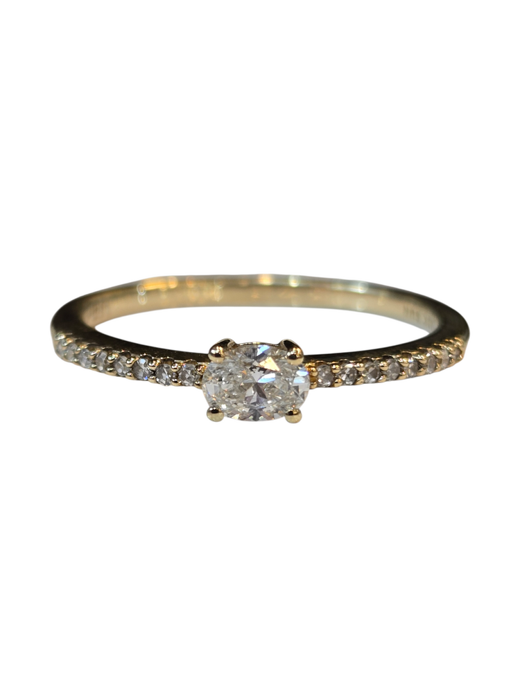 (Z) 10K .50CT VS1 E TDW YELLOW GOLD LAB GROWN DIAMOND RING