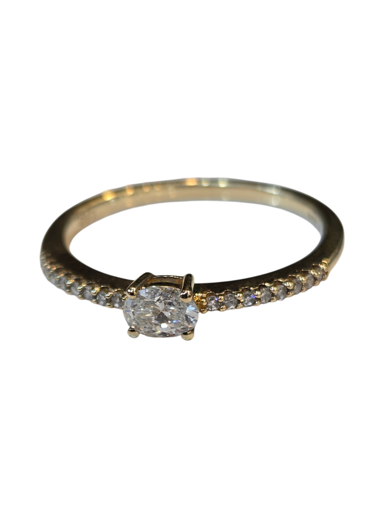 (Z) 10K .50CT VS1 E TDW YELLOW GOLD LAB GROWN DIAMOND RING