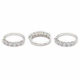 (M)14KW LAB 1.67CTW 7 ROUND LABGROWN DIAMONDS (E-F/VS IGI #14J830752501) SET IN 14K WHITE GOLD