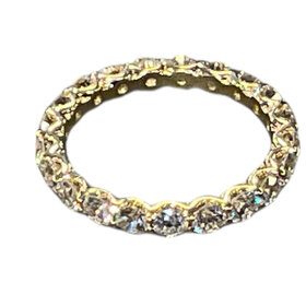 (M)14K LAB DIA 2.10CTW 21 ROUND LABGROWN DIAMONDS (E-F/VS 2.10CTW IGI# 42J978432507) SET IN ETERNITY RING 14K YELLOW GOLD