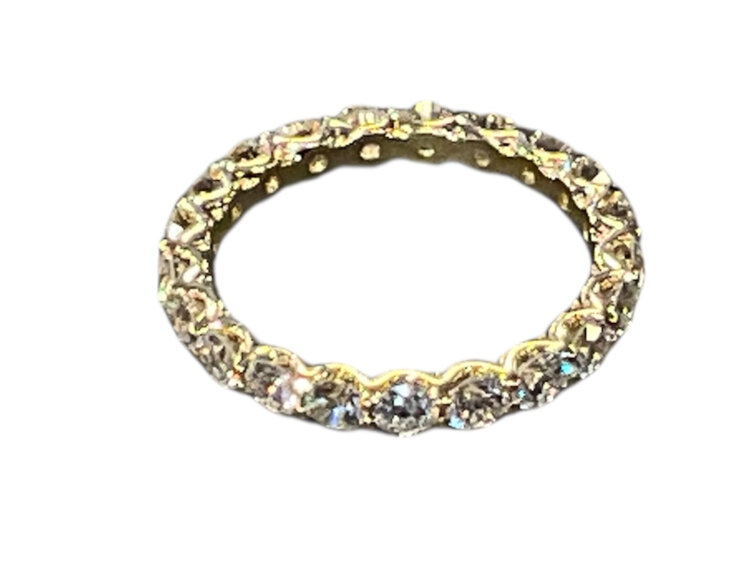 (M)14K LAB DIA 2.10CTW 21 ROUND LABGROWN DIAMONDS (E-F/VS 2.10CTW IGI# 42J978432507) SET IN ETERNITY RING 14K YELLOW GOLD