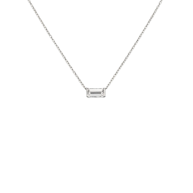 HJ NAMDAR 14KW DIA 0.70 EMERALD CUT DIAMOND (SI/G) SET IN HALF BEZEL PENDANT