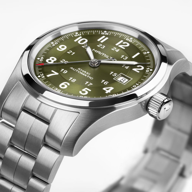 HAMILTON HAMILTON KHAKI FIELD AUTO 42MM AUTOMATIC | 42MM | H70605160 GREEN DIAL