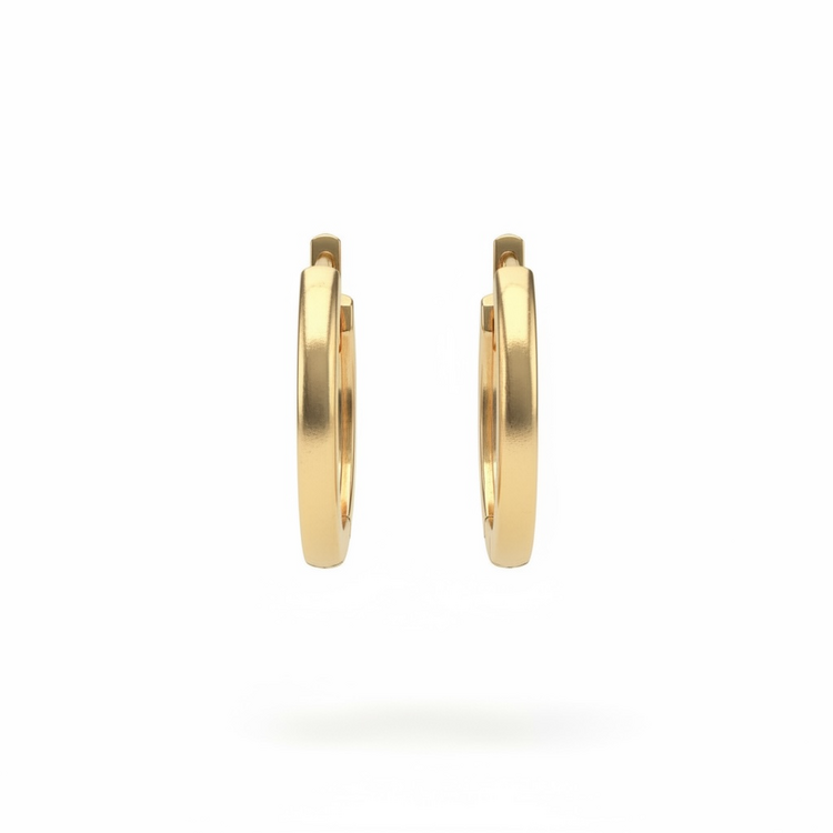 (Y)14KY .08TDW HUGGIE HOOP DIAMOND YELLOW GOLD EARRINGS