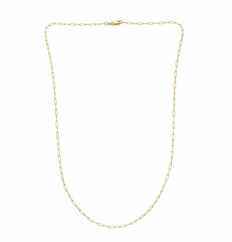(Y)14KY 18” GOLD PAPERCLIP CHAIN 1.7 GRAMS