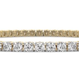 (Y)14KY LG 5TDW E-F/VS  69 LAB GROWN DIAMOND TENNIS YELLOW GOLD BRACELET IGI CERTIFIED 73J3833724
