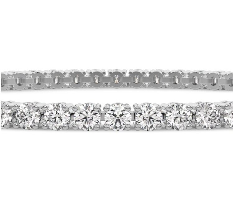 (Y)14KW LG 5TDW E-F/VS  69 LAB GROWN DIAMOND TENNIS WHITTE GOLD BRACELET IGI CERTIFIED 14J8302325
