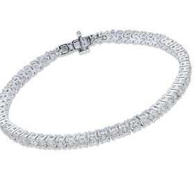 (Y)14KW LG 3TDW E-F/VS  202 LAB GROWN DIAMOND TENNIS WHITE GOLD BRACELET