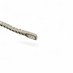 (Y) 925 LG 3.50TDW DIAMONDS LAB GROWN 7” LONG SILVER BRACELET