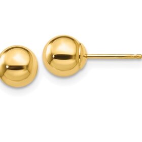 (Y)14KY 4MM BALL POST YELLOW GOLD STUD EARRINGS
