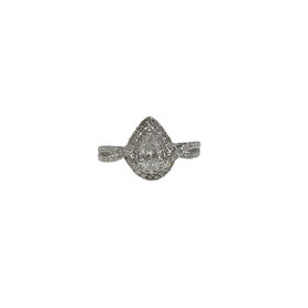 (Y)14KW 1.25CT LB PR DOUBLE HALO ENGAGMENT RING