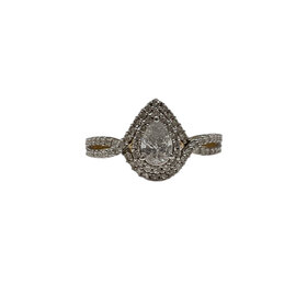 (Y)14KY 1.25CT LB PR DOUBLE HALO ENGAGMENT RING