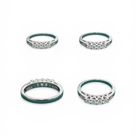 (X)14K DIA 10 ROUND NATURAL DIAMOND (I/I1 .30CTW) BAND SET IN 14K WHITE GOLD