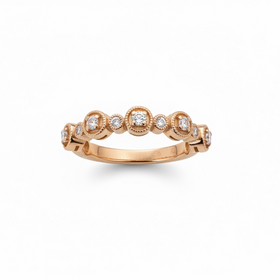 HJ NAMDAR (Y)14KR .20DIA PRONG & BEZEL SET DIAMOND BAND
