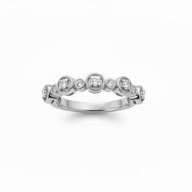 HJ NAMDAR (Y)14KW .20DIA PRONG & BEZEL SET DIAMOND BAND
