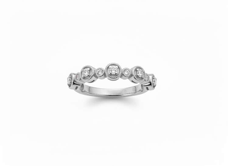 HJ NAMDAR (Y)14KW .20DIA PRONG & BEZEL SET DIAMOND BAND