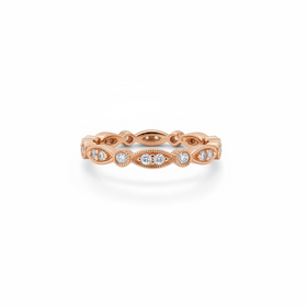 HJ NAMDAR (Y)14KR .27DIA PRONG ROUND ETERNITY WITH SIZING BAR ANNIVERSARY BAND