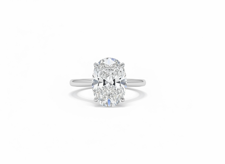 DS DESIGN INC. (Y)14KW 3.02CT D/VS1 OVAL LAB DIAMOND ENGAGEMENT RING IGI CERTIFIED#770609851