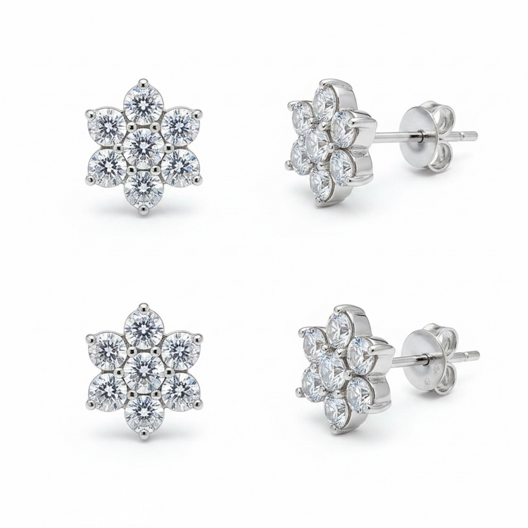 (R)925 LAB BEZEL SET LABGROWN DIAMOND (0.50CTW) EARRINGS IN STERLING SILVER