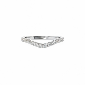 HJ NAMDAR (Y)14KW 0.38 DIA CURVED 15 STONE DIAMOND BAND