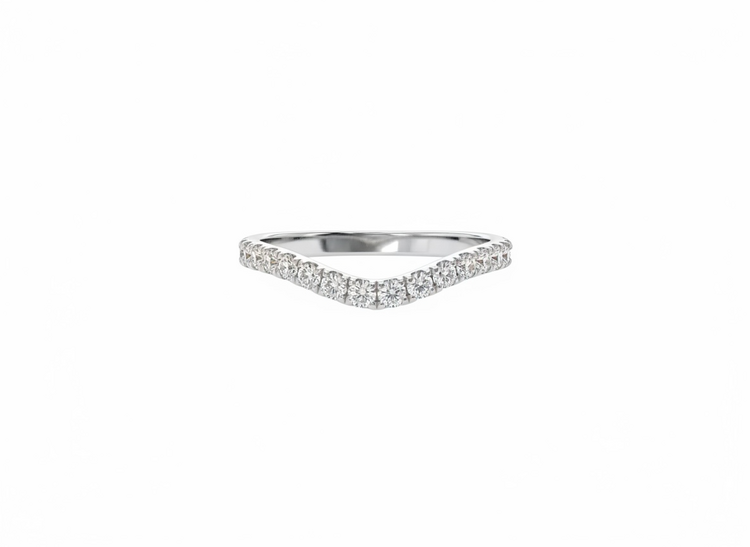 HJ NAMDAR (Y)14KW 0.38 DIA CURVED 15 STONE DIAMOND BAND