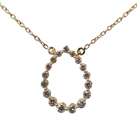 (Z) 14K .25CT DIA PEND, 14K YELLOW GOLD NATURAL DIAMOND DROP PENDANT
