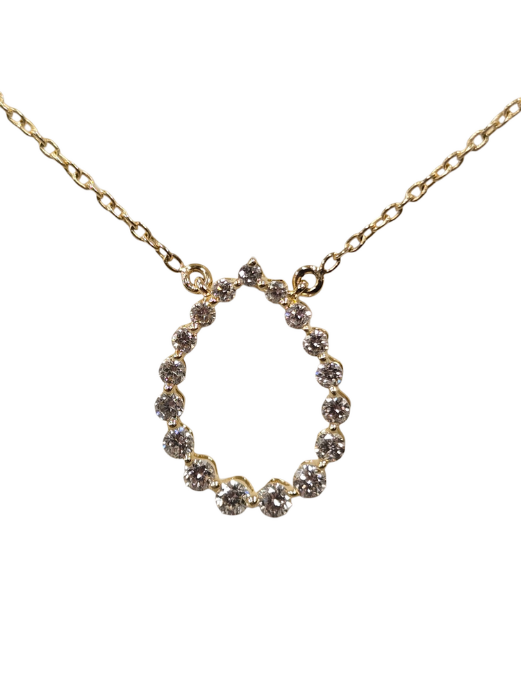 (Z) 14K .25CT DIA PEND, 14K YELLOW GOLD NATURAL DIAMOND DROP PENDANT