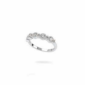 HJ NAMDAR (Y)14KW 0.40 DIA 5 STONE BEZEL SET ROUND DIAMOND BAND