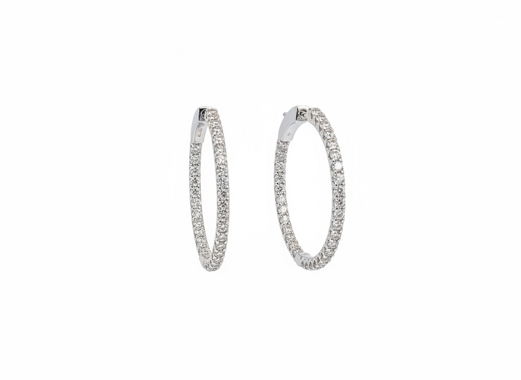 (Y)14KW 2.01CT DIA LAB GROWN DIAMOND HOOPS