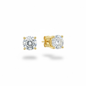 (Y)14KY 4.22CT LG IGI CERT GOLD LAB GROWN DIAMOND STUDS