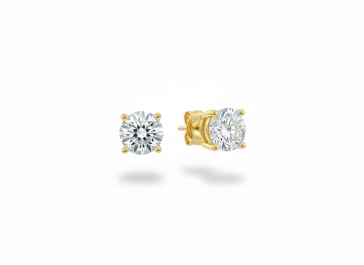 (Y)14KY 4.22CT LG IGI CERT GOLD LAB GROWN DIAMOND STUDS