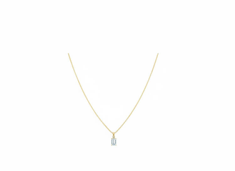 DIAMOND TRADERS INTERNATIONAL (Y)10KY LG .97CT EC .03CT RND D/VVS2-VS1 IGI CERT.#LG710579645 #LG710533893 1.0CTW LAB GROWN EMERALD & ROUND CUT DIAMOND 16+2 ADJUSTABLE FLAT CABLE CHAIN