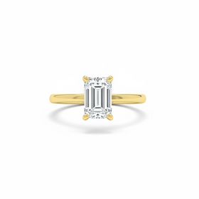(X)14KY LG 1.03CT EC F/VS2 LAB GROWN CENTER IGI CERTIFIED #LG630443077 .10CTW NAT DIAMONDS HIDDEN PRONG SOLITAIRE RING