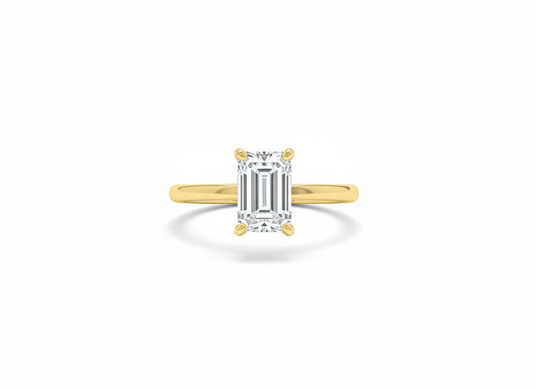 (X)14KY LG 1.03CT EC F/VS2 LAB GROWN CENTER IGI CERTIFIED #LG630443077 .10CTW NAT DIAMONDS HIDDEN PRONG SOLITAIRE RING