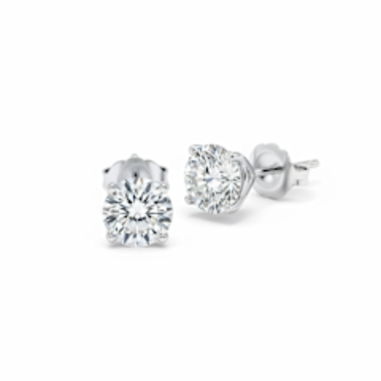 DS DESIGN INC. (Y)14KW 2.0LG PRONG LAB GROWN DIAMOND STUDS