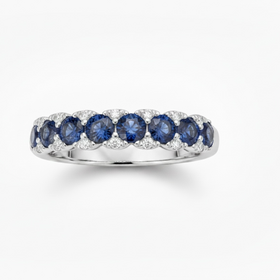 HJ NAMDAR (Y)14KW 1.16 SAPH .11 DIA SAPPHIRE AND DIAMOND RING