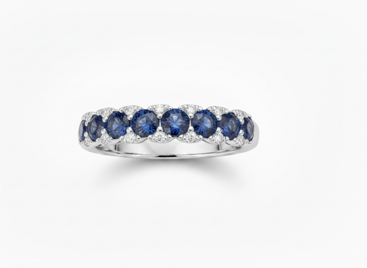 HJ NAMDAR (Y)14KW 1.16 SAPH .11 DIA SAPPHIRE AND DIAMOND RING