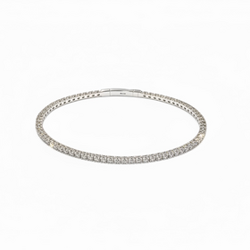 (Y)LG 14KW 2.00CTW E-G/VS FLEXIBLE BANGLE LAB GROWN DIAMOND WHITE GOLD