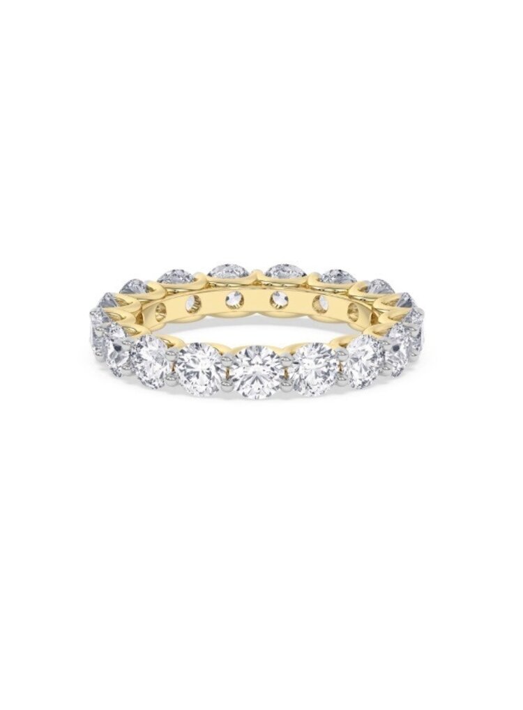 (Y)LG 14KY 4.26CTW DIA ROUND CUT ETERNITY BAND U SHARED PRONG YELLOW GOLD