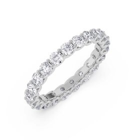 (Y)LG 14KW 1.80CTW DIA ROUND CUT ETERNITY BAND U SHARED PRONG WHITE GOLD
