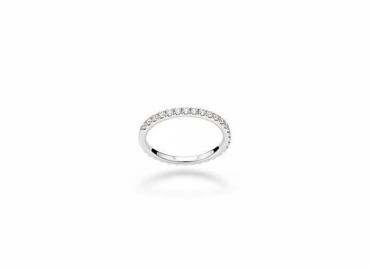 DS DESIGN INC. (Y)14KW 0.5 LG DIA 3/4TH DIAMOND CIRCLED BAND