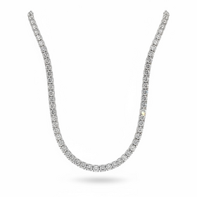 DIAMOND TRADERS INTERNATIONAL (Y)925 10.00CT LG WHITE GOLD TENNIS NECKLACE WITH LAB GROWN DIAMONDS DIAMOND TRADERS INTERNATIONAL (Y)925 10.00CT LG WHITE GOLD TENNIS NECKLACE WITH LAB GROWN DIAMONDS