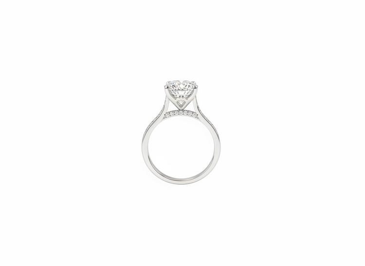DS DESIGN INC. (Y)14KW 3.02CT D/VS1 OVAL LAB DIAMOND ENGAGEMENT RING IGI CERTIFIED#770609851