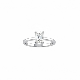 DIAMOND TRADERS INTERNATIONAL (Y)925 1.4CT LG IGI CERT RADIANT LAB GROWN DIAMOND WITH HIDDEN HALO SILVER RING