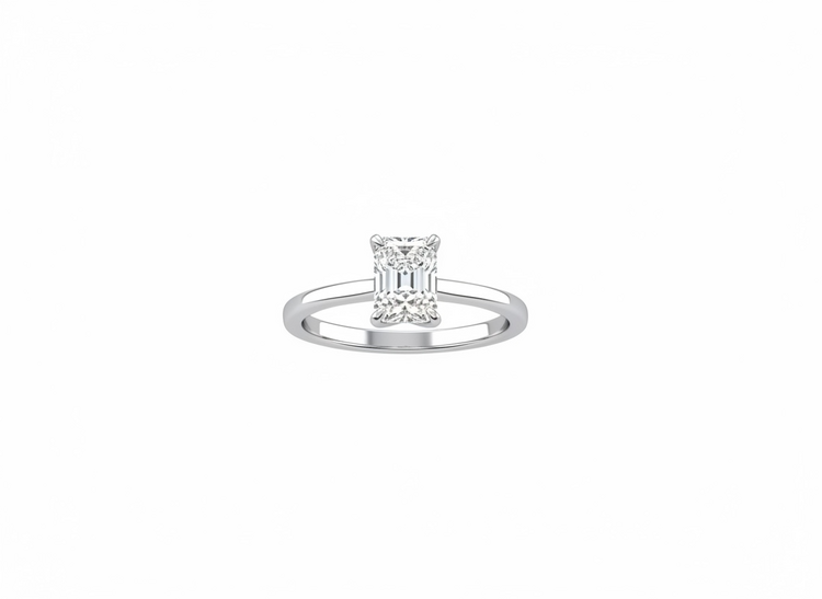 DIAMOND TRADERS INTERNATIONAL (Y)925 1.4CT LG IGI CERT RADIANT LAB GROWN DIAMOND WITH HIDDEN HALO SILVER RING