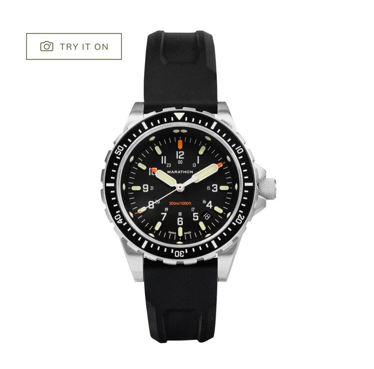 MARATHON MARATHON WATCH WW194018SS-0130 A high-performance watch that can withstand extreme conditions, the Jumbo Diver's Quartz (JSAR) is the perfect choice. With its exceptional performance and durability,this watch is built to provide reliable and accurate