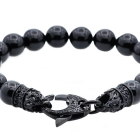 BLACKJACK (Y) BJ ONYX & CUBIC ZIRCONIA BRACELET