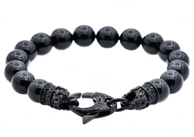 BLACKJACK (Y) BJ ONYX & CUBIC ZIRCONIA BRACELET