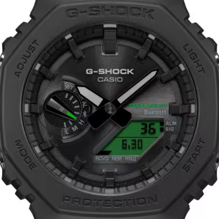G-SHOCK G-SHOCK GAB2100BEG-1 , Bring in a cool, modern look with the sharp, stylish contrast of electro green against timeless black.
